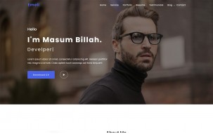 Emeli - Personal Resume and Portfolio WordPress Theme
