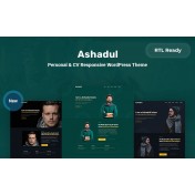 Ashadul - Personal & CV Responsive WordPress Theme