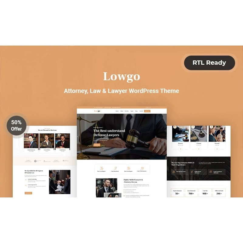 Lowgo - Attorney, Law & Lawyer WordPress Theme