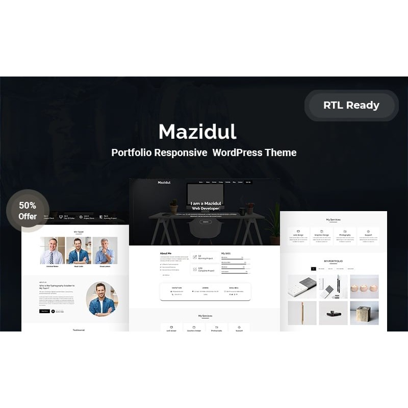 Mazidul Portfolio Responsive WordPress Theme