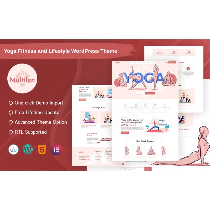 Multilen - Yoga Gym Fitness and Lifestyle WordPress Theme