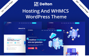 Delton - Domain & Hosting Services Company WordPress Theme