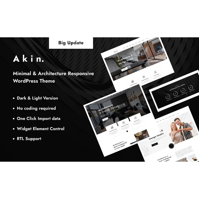 Akin - Minimal and Architecture Responsive WordPress Theme
