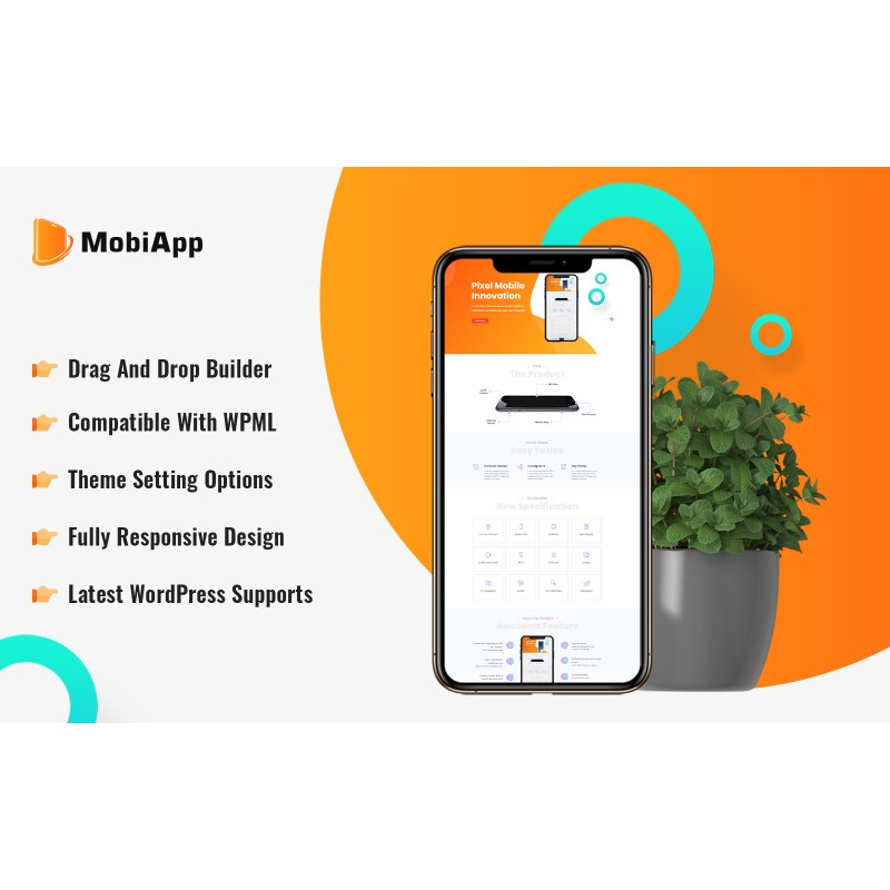 Mobile App Showcase WordPress Theme