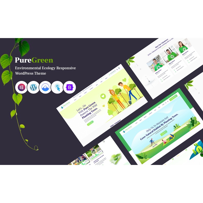 Puregreen - Environment And Ecology Responsive WordPress Theme
