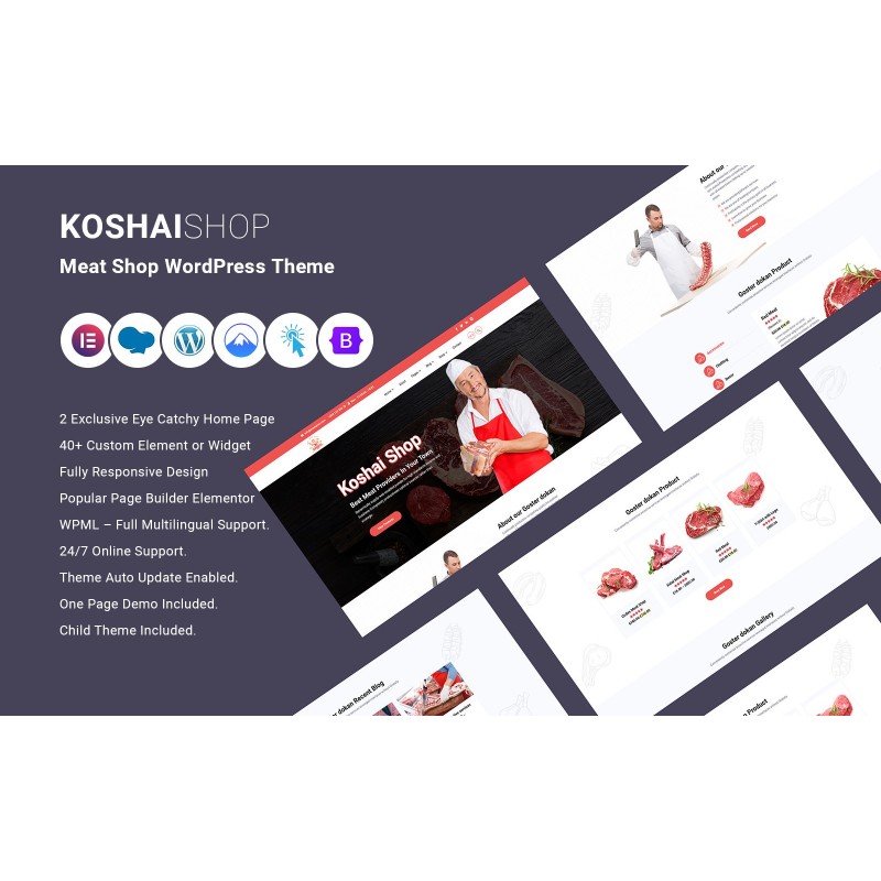 Koshaishop - Meat Shop WordPress Theme