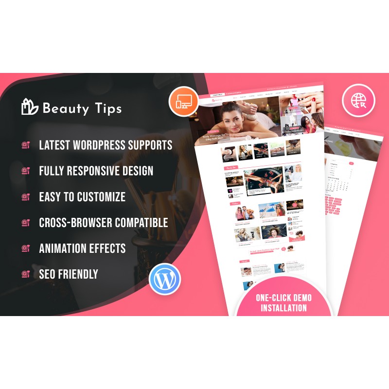 Beauty Tips Blog WordPress Theme