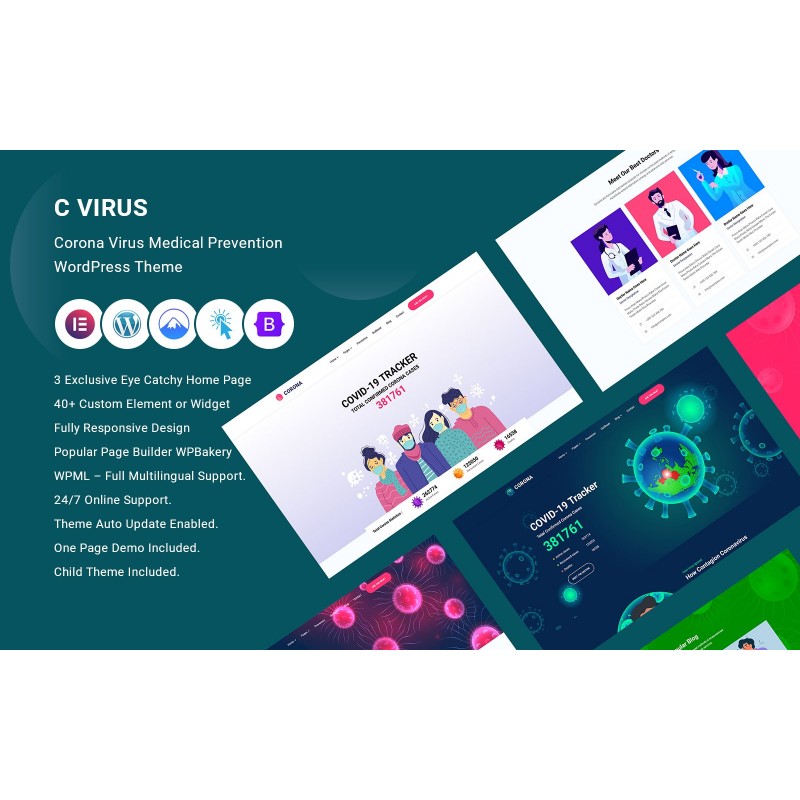 Cvirus - Corona virus Medical Prevention WordPress Theme
