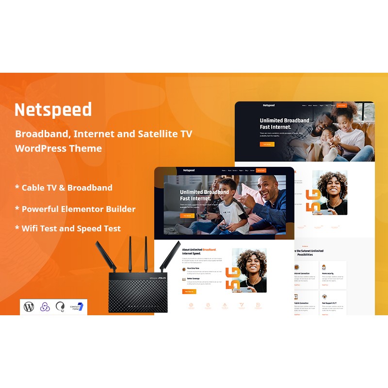 Netspeed - Broadband, Internet and Satellite Responsive WordPress Theme