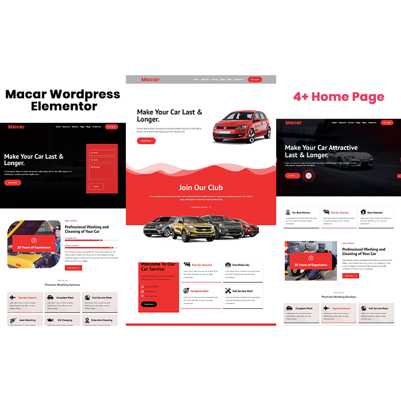 Macar Car Wash And Repair WordPress Theme