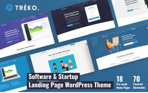 Treko - Startup and Software Landing WordPress Theme