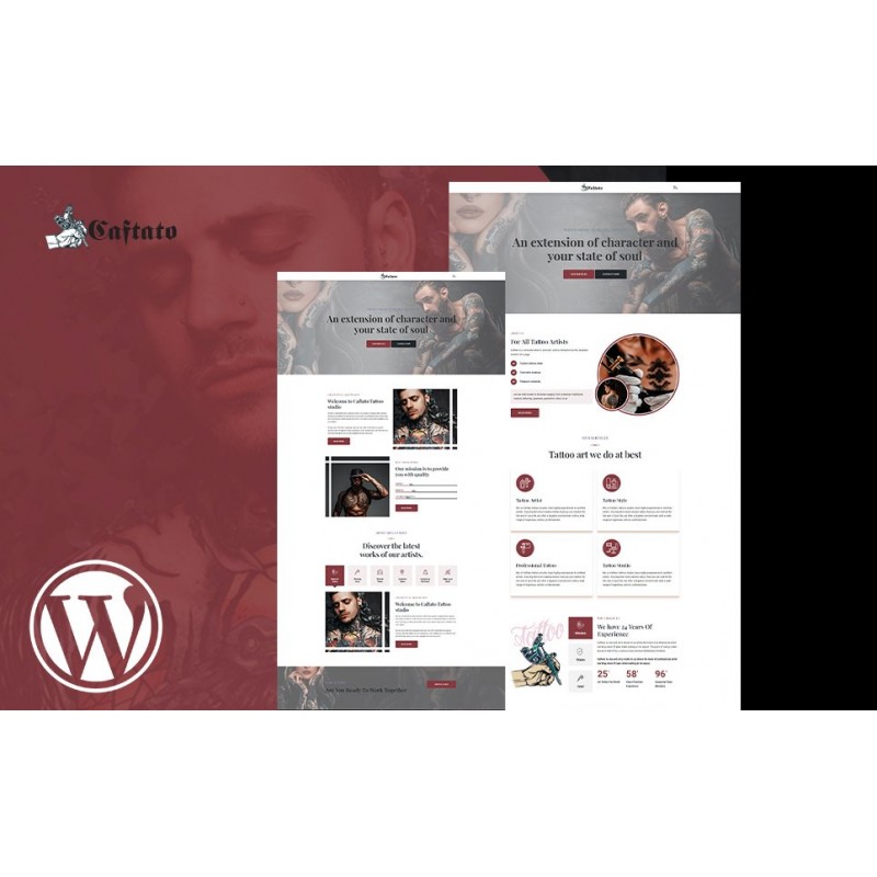 Caftato Tatoo Artist WordPress Theme