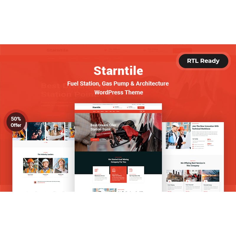 Starntile - Fuel Station, Gas Pump & Architecture WordPress Theme