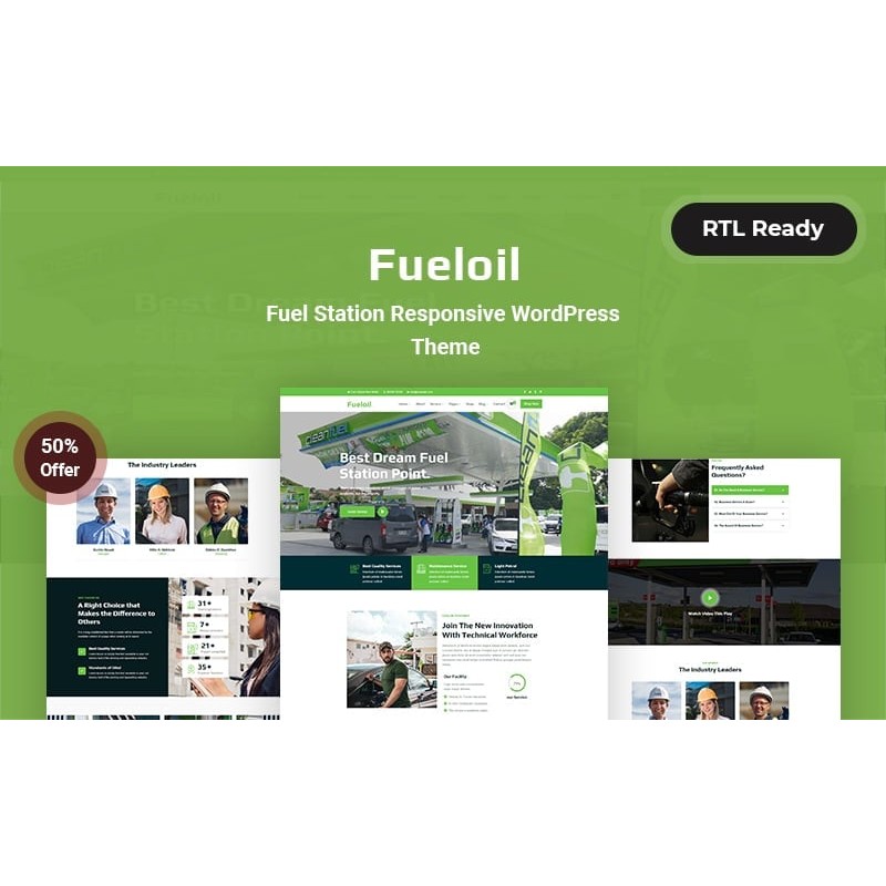 Fueloil - Fuel Station Responsive WordPress Theme