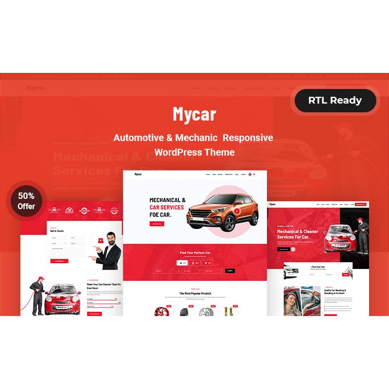 Mycar - Automotive & Mechanic Responsive WordPress Theme