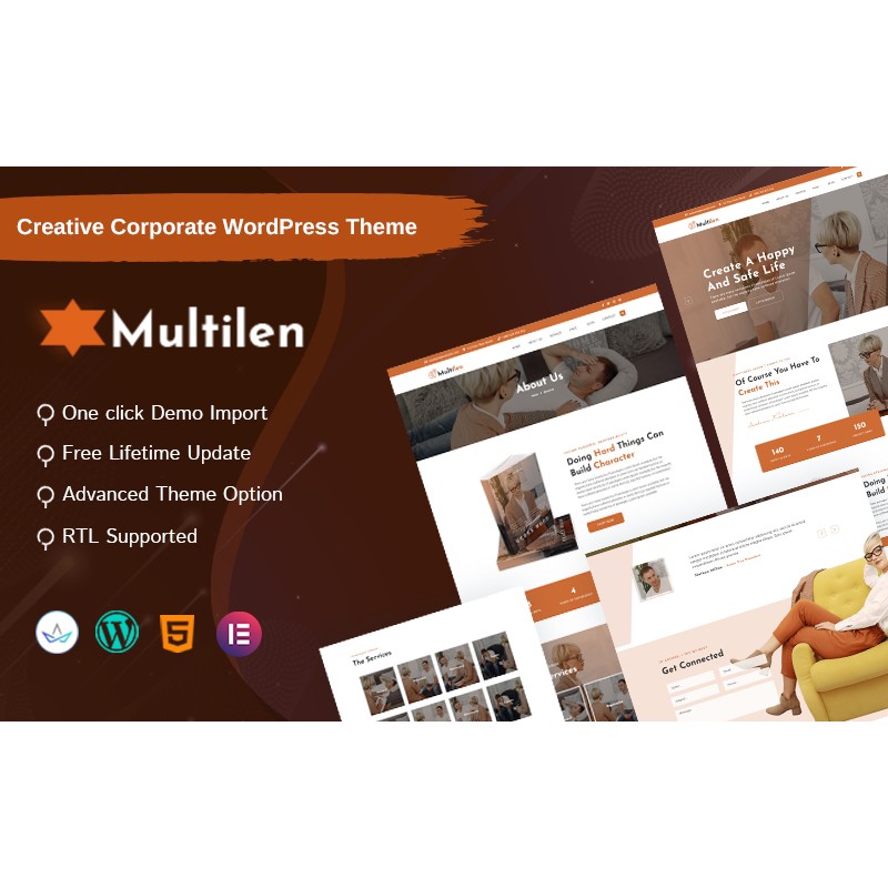 Multilen - Psychology Counseling Business Company WordPress Theme