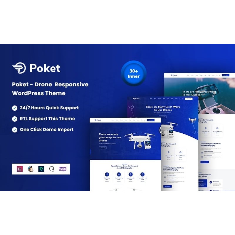 Poket - Drone Responsive WordPress Theme