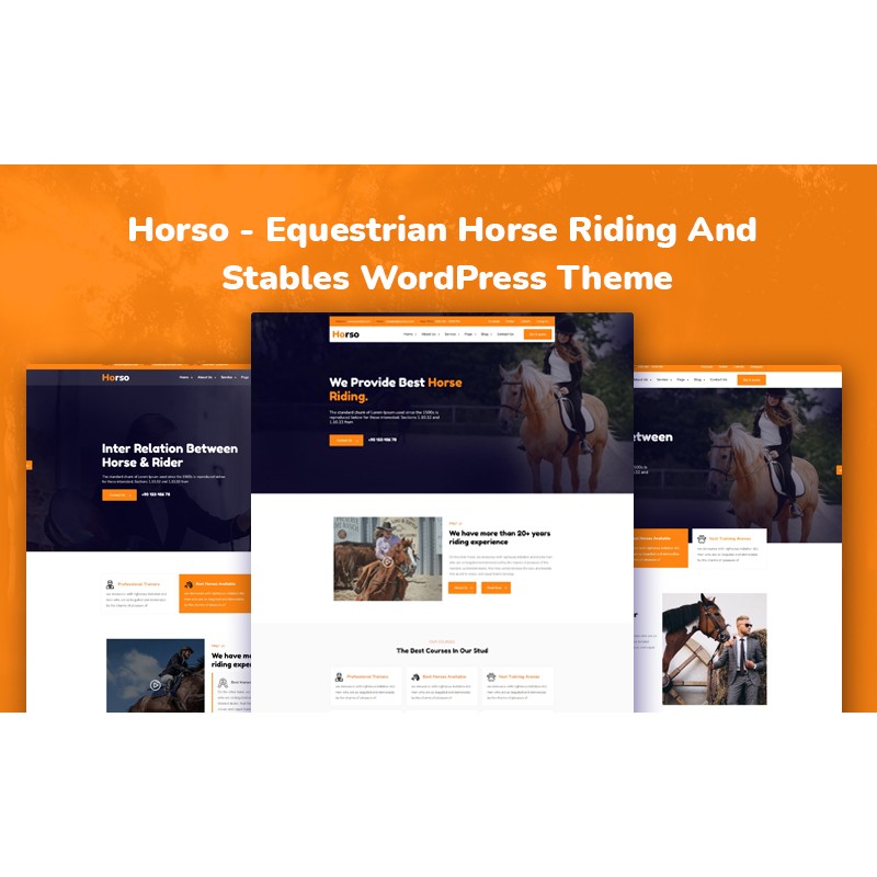 Horso - Equestrian Horse Riding And Stables WordPress Theme