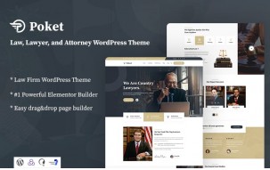 Poket - Lawyer And Attorney Responsive WordPress Theme.