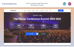 Conference - Event Landing page Elementor Wordpress Theme