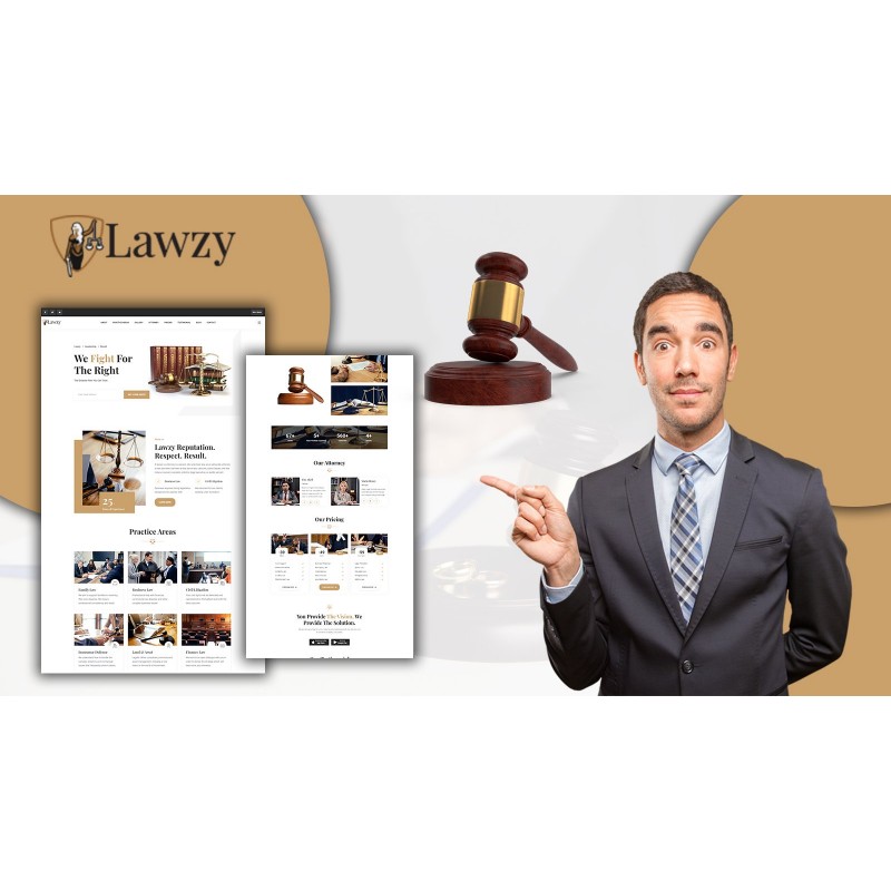 Powar-Lawzy Lawyers and Law Firm Landing Page WordPress Theme