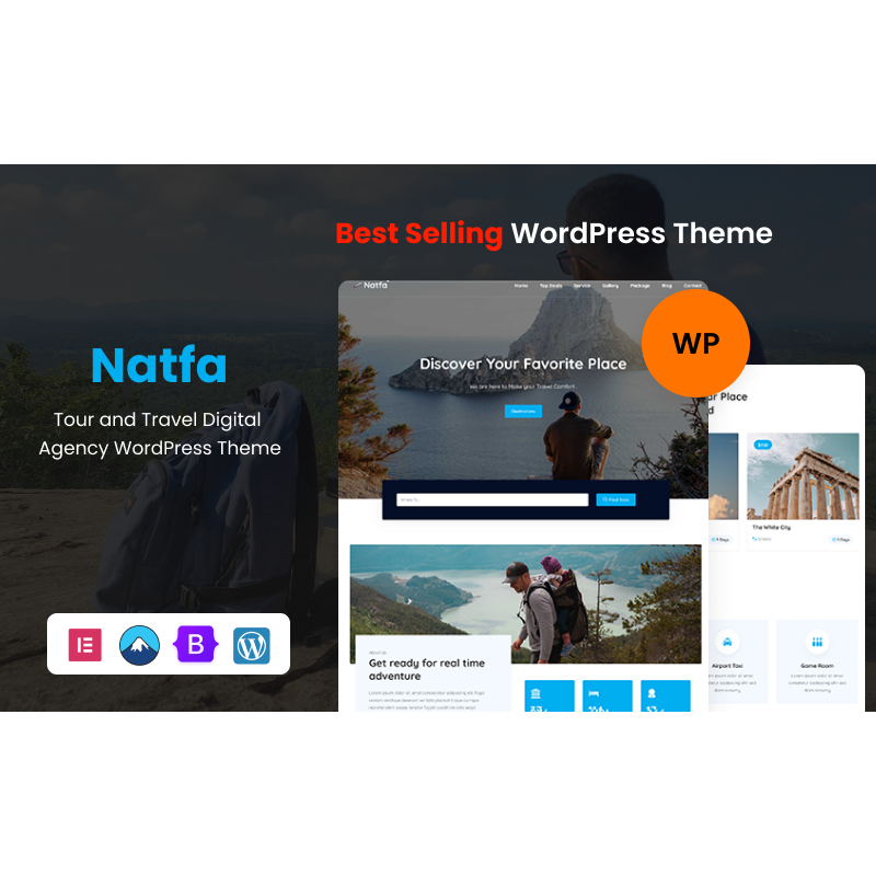 Natfa - Tour and Travel Digital Agency WordPress Theme