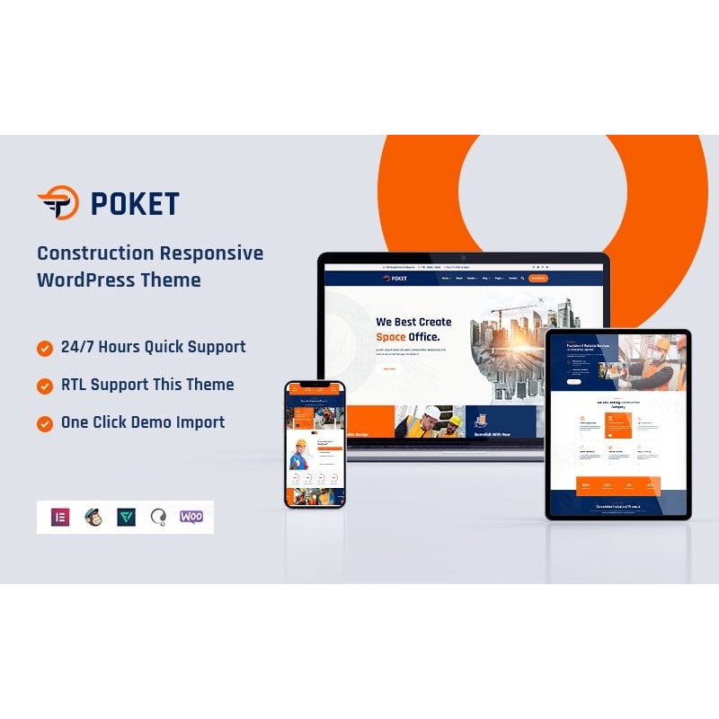 Poket &ndash; Construction Responsive WordPress Theme