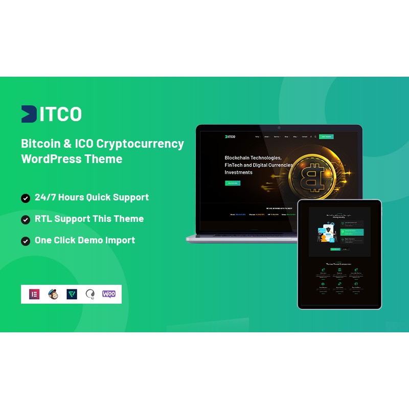 Bitco - Bitcoin And ICO Cryptocurrency Responsive WordPress Theme