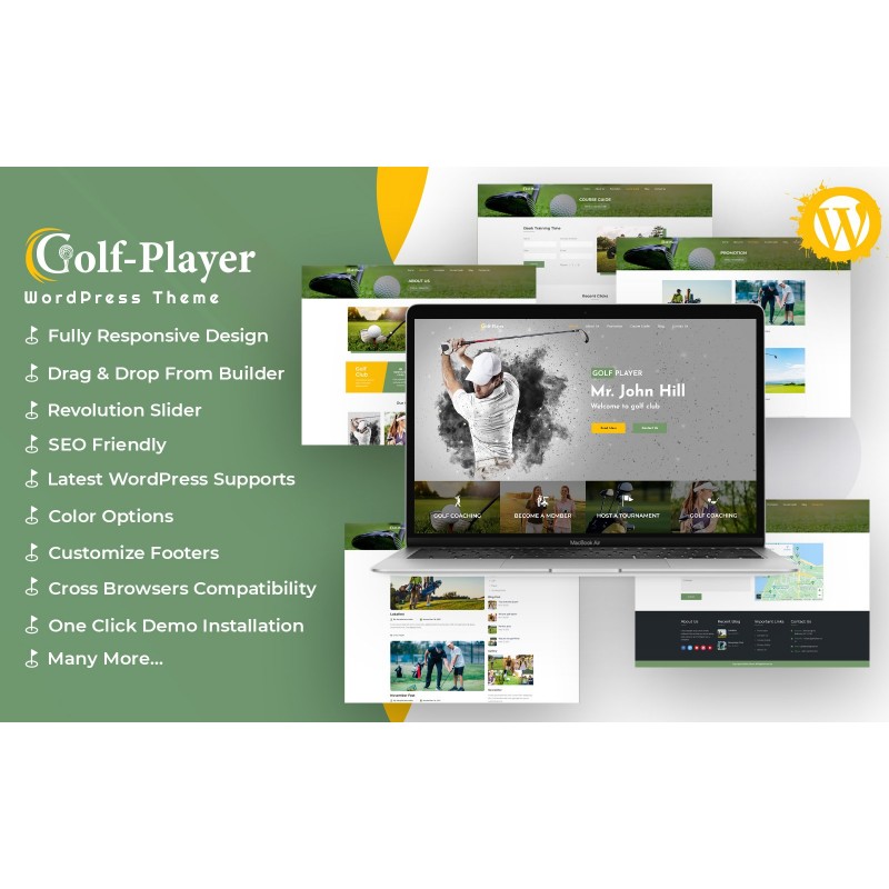 Golf player - Golf and Sport WordPress Theme