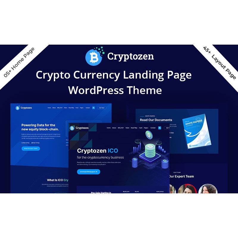 Cryptozen - Cryptocurrency Bitcoin & ICO WordPress Theme