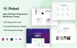 Poket &ndash; Apps Software Responsive WordPress Theme