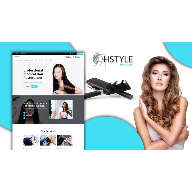Powar-Hstyle Beauty Salon Landing Page WordPress Theme