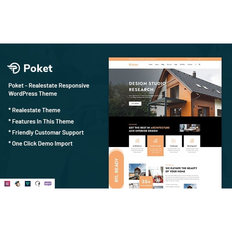 Poket - Realestate Responsive WordPress Theme