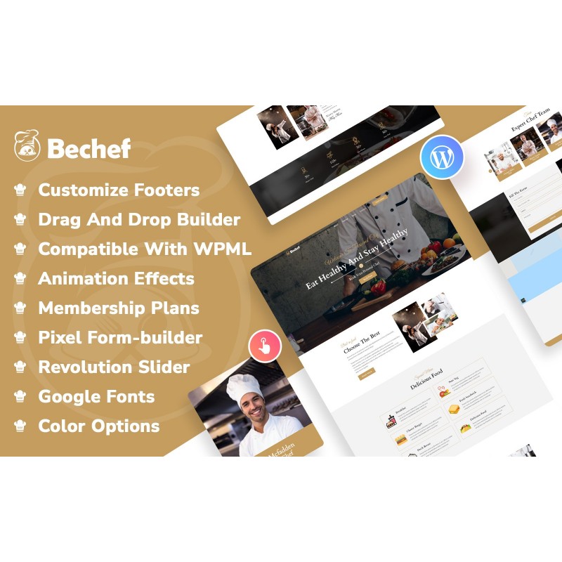 Bechef - Theme for Food Recipe Bloggers &Chefs WordPress Theme