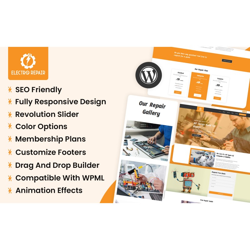Electro Repair - Electronics And Computer Repair Service WordPress Theme