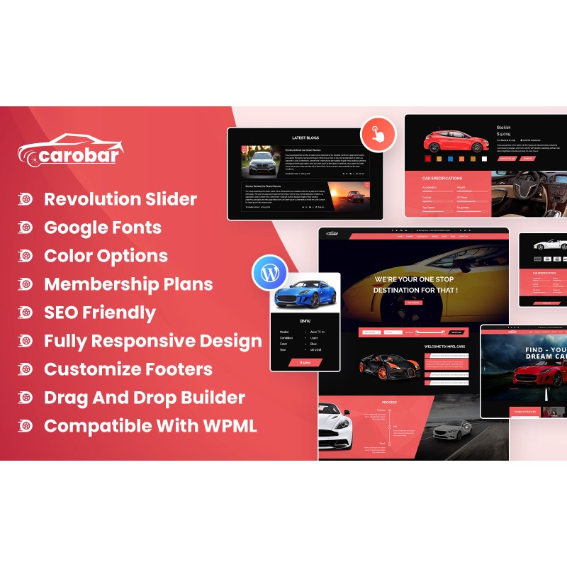 Carobar - Car Dealer WordPress Theme