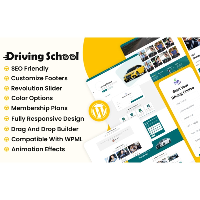 DriveOn - Driving School WordPress Theme