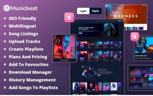 MusicBeat - Web Music Streaming WordPress Theme