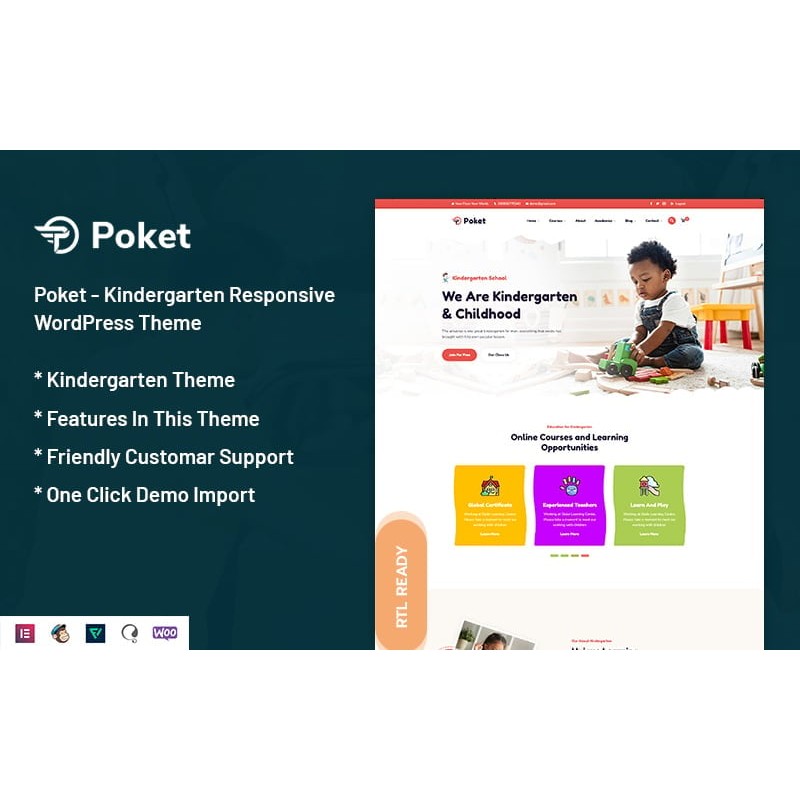 Poket - Kindergarten Responsive WordPress Theme