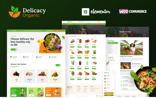 Delicacy - Organic & Food Store Elementor WordPress Theme