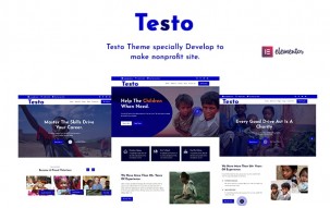 Testo&ndash; Nonprofit Charity Elementor Wordpress Theme