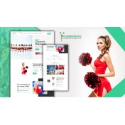 Tomaar-Cheeders Cheerleading Team Landing Page WordPress Theme
