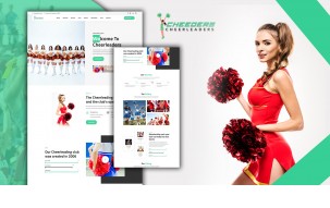 Tomaar-Cheeders Cheerleading Team Landing Page WordPress Theme