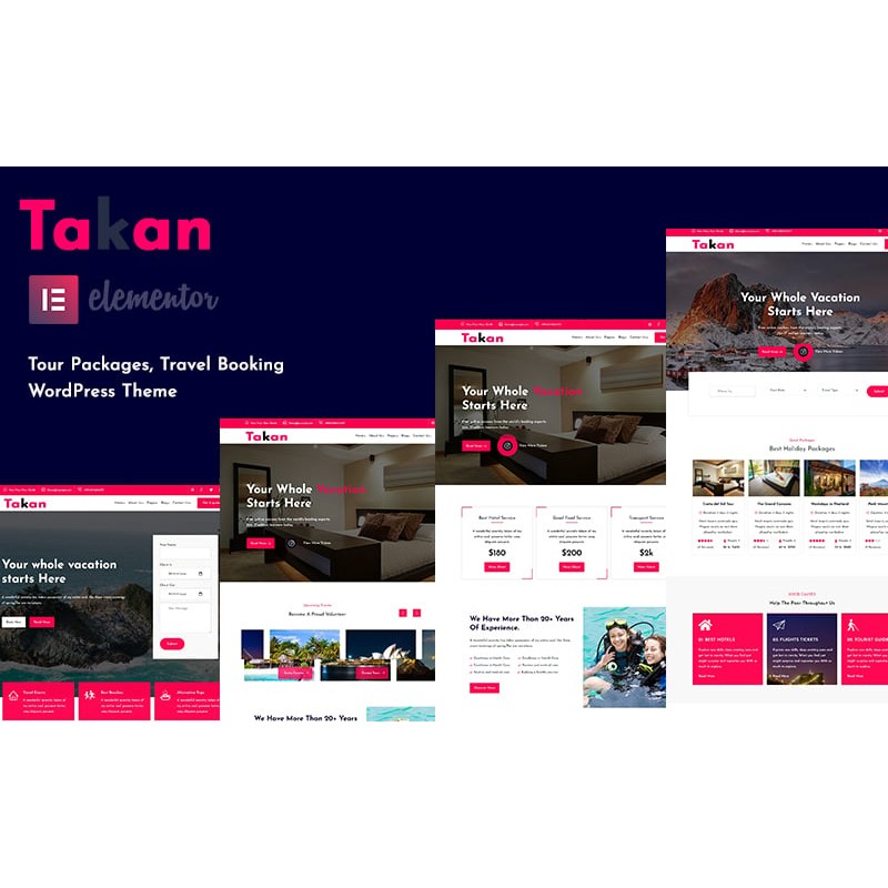 Takan Travel Agencies WordPress Theme