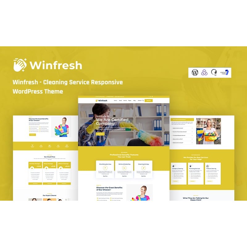 Winfresh - Cleaning Service Responsive WordPress Theme