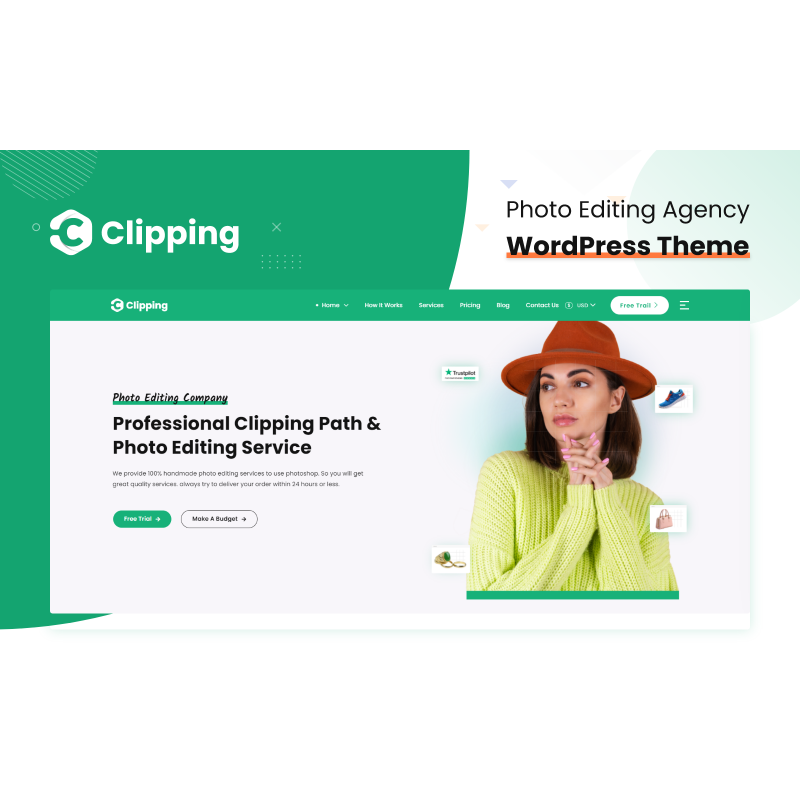Clipping - Photo Editing Agency WordPress Theme