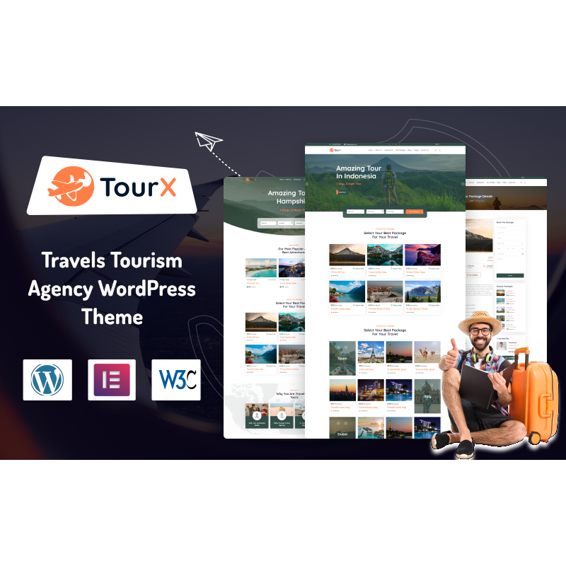 TourX - Travels Tourism Agency WordPress Theme