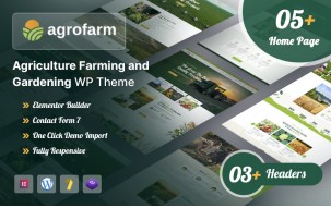 Agrofarm - Agriculture Gardening & Organic WordPress Theme.