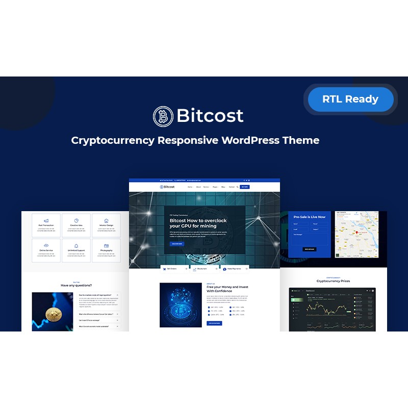 Bitcost - Cryptocurrency & Bitcoin Responsive WordPress Theme