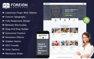 Language Courses & Learning Center WordPress Theme